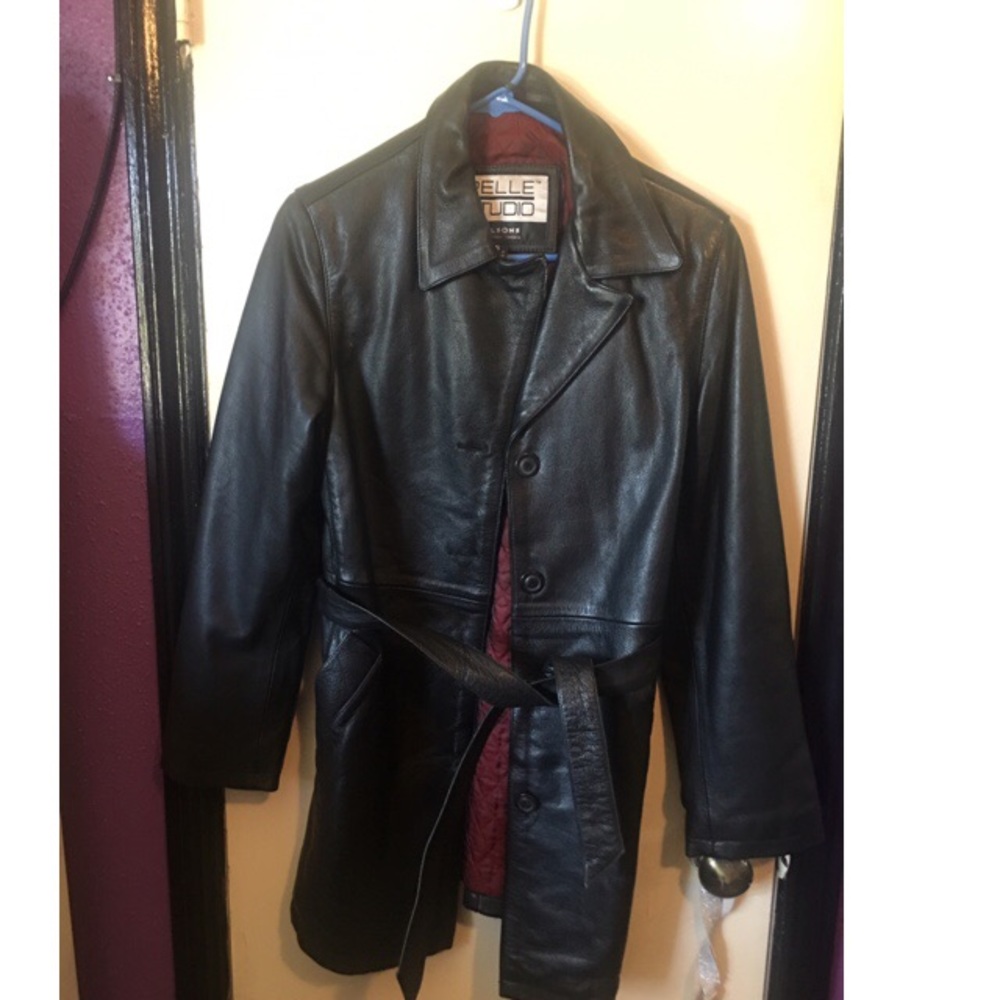 Leather coat
